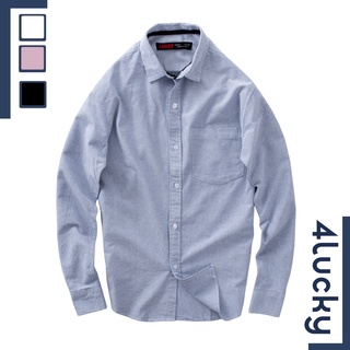 Áo sơ mi nam dài tay có túi 4lucky - 8024 chất OXFORD mịn mát form chuẩn dễ mặc