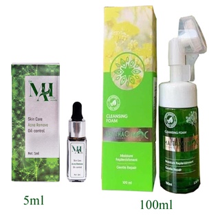 Combo mỹ phẩm Mai Thảo Mộc Serum mụn Dr Mai nguyên chất + Sữa rửa mặt cho da dầu mụn 100ml