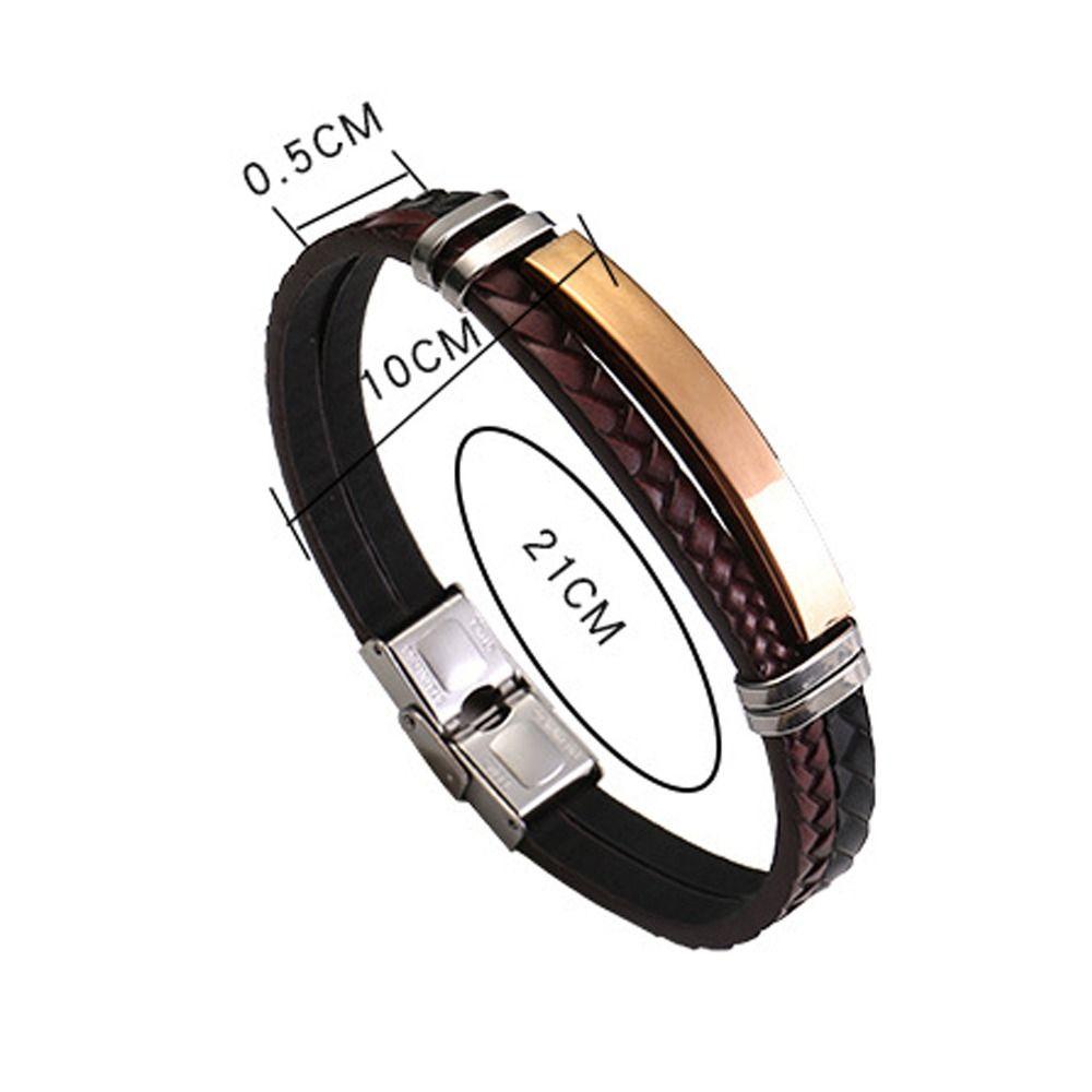 Vòng Tay Dây Bện Bằng Thép Không Gỉ Thanh Lịch Có Thể Điều Chỉnh Cho Nam Nữ