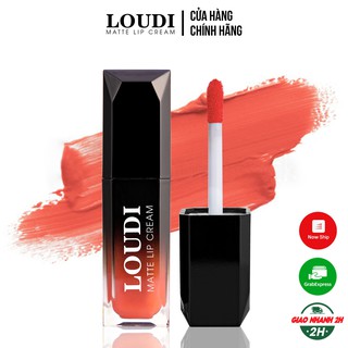 Son kem lì màu cam san hô 5g vỏ đen Loudi 19005CSH chính hãng
