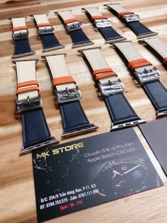 Dây da cao cấp apple watch kiểu dáng hermes
