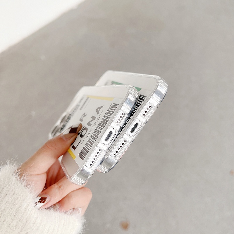 Ốp Điện Thoại Tpu In Hình Vé Máy Bay Cho iPhone 13 12 11 PRO MAX 6 7 8 Plus SE 2020 XR X XS MAX