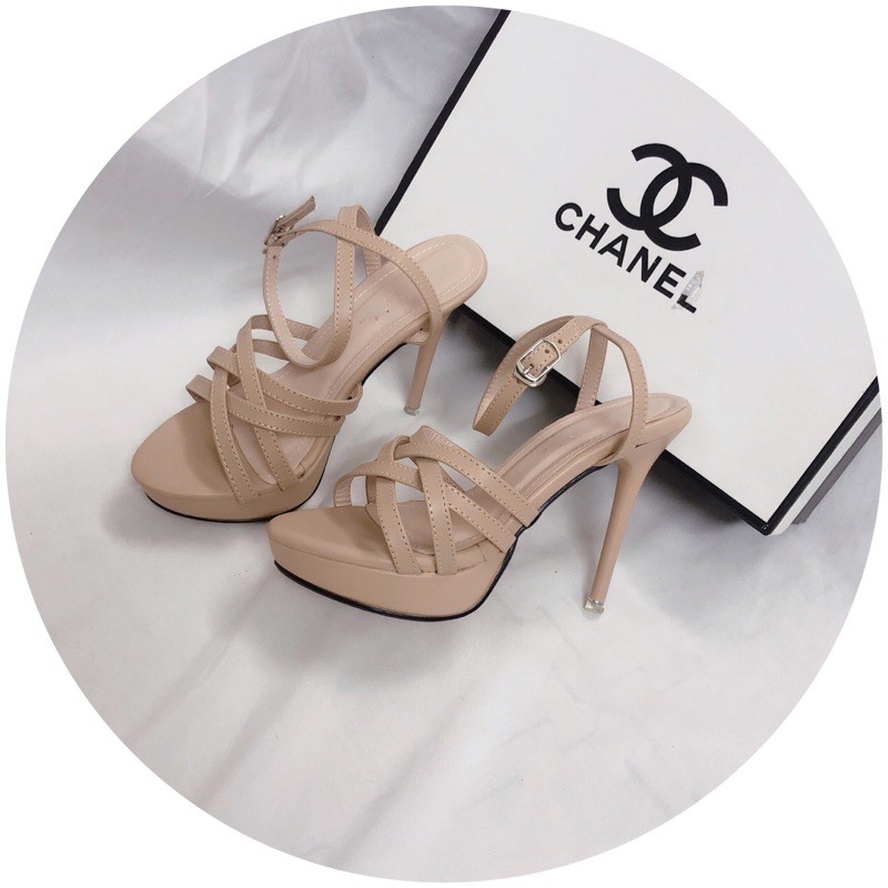 Sandal đúp quai đan dây gót đũa 11cm (hàng đẹp )