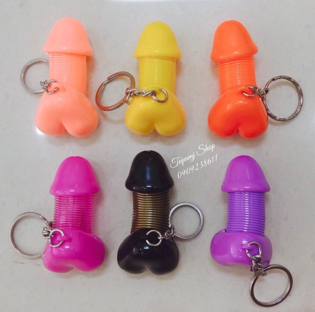 Combo 10 móc khoá ciu lò xo