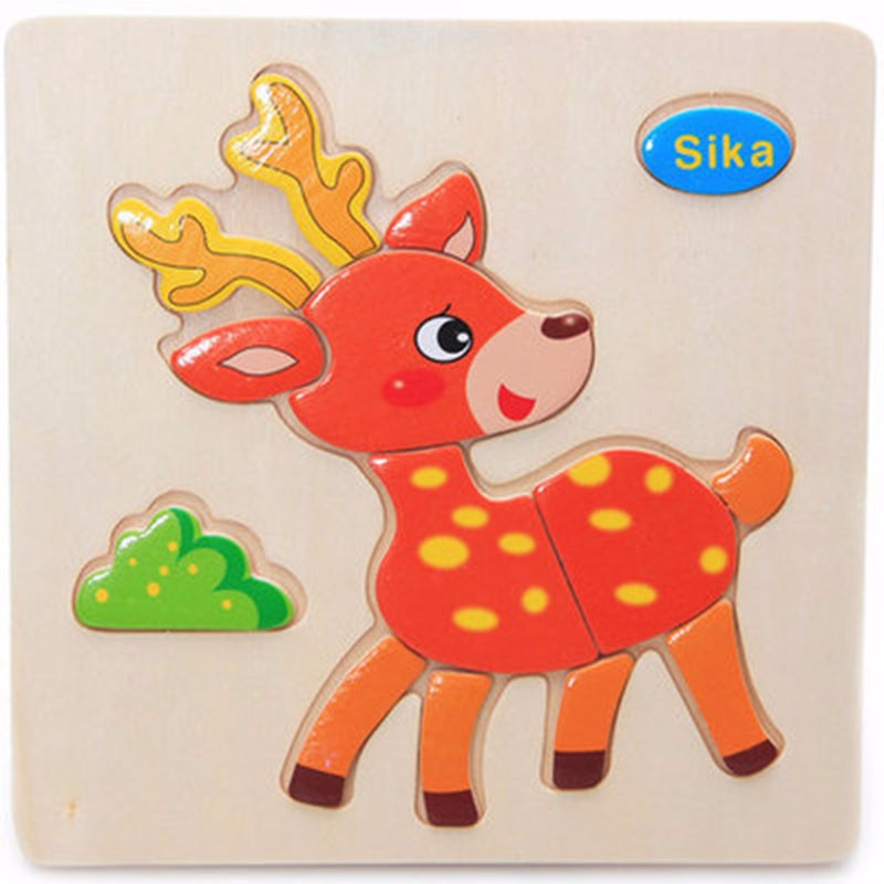 Bộ đồ chơi xếp hình giải đố giáo dục trẻ em bằng gỗ