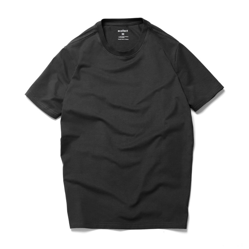 Áo thun nam cổ tròn Ecollect chất vải cotton impact mới chống nhăn dày dặn không bai nhão