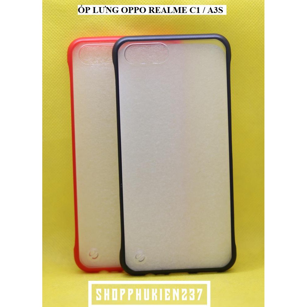 Ốp Lưng Realme C1 , A3s Ốp Cứng Đục Viền Dẻo Màu Cao Cấp Cực Đẹp