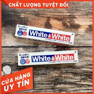 Kem đánh răng white & white nhật lion 150g