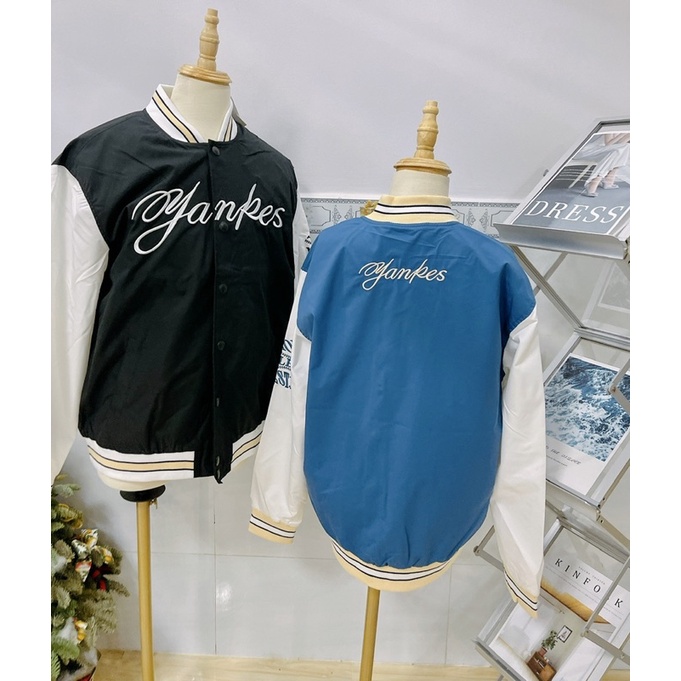 [CHÍNH HÃNG] ÁO KHOÁC MLBNY YANKES VẢI DÙ - ÁO KHOÁC GIÓ - VARSITY JACKETS