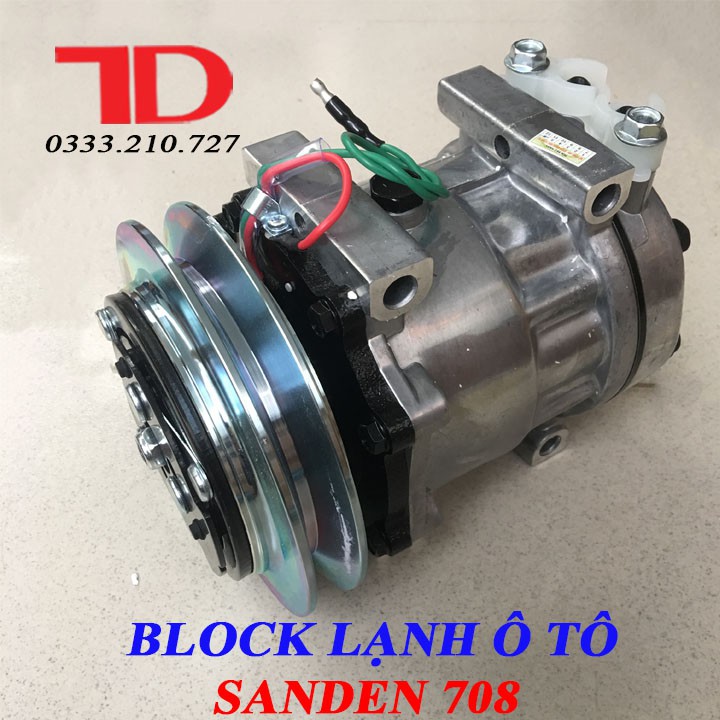 Block máy lạnh ô tô SANDEN 708 bản 1A loại 24V