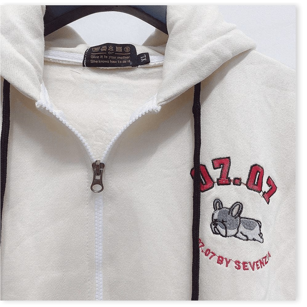 Áo khoác nữ form rộng hàn quốc, áo hoodie nữ form rộng có dây kéo 0707