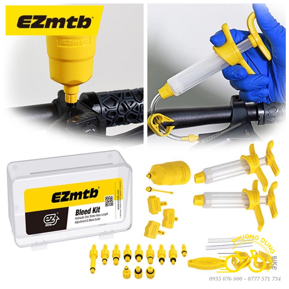 Bộ công cụ bơm phanh dầu thắng xe đạp Shimano, Tektro, Magura - EZMTB 02