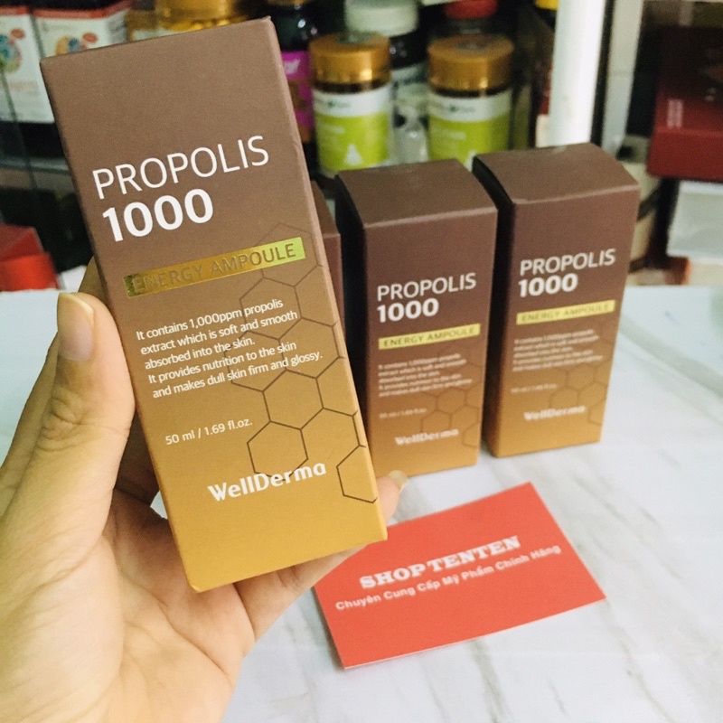 Tinh Chất Keo Ong WellDerma Propolis 1000 Phục Hồi Chống Lão Hóa Thế Hệ Mới, làm dịu và bổ sung độ ẩm cho da