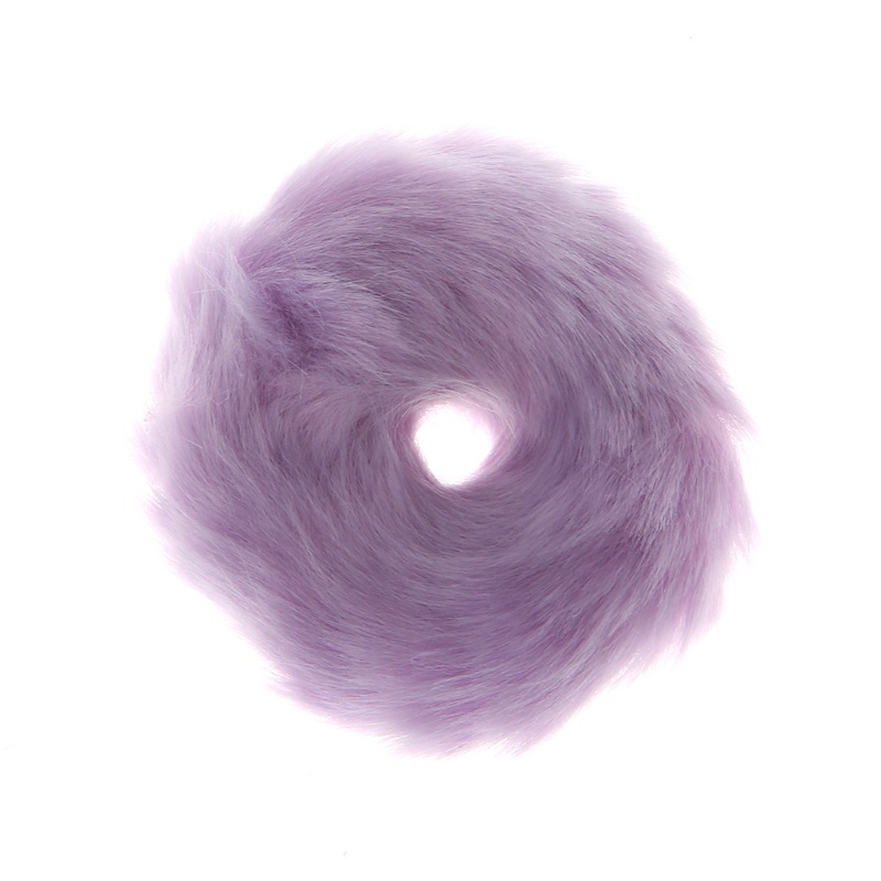 Dây buộc tóc cao su co giãn phối lông giả thời trang cho nữ