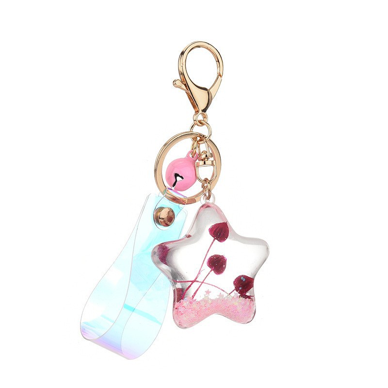 Móc Khóa Hình Vỏ Sò Ngôi Sao Năm Cánh Bằng Acrylic Sáng Tạo
