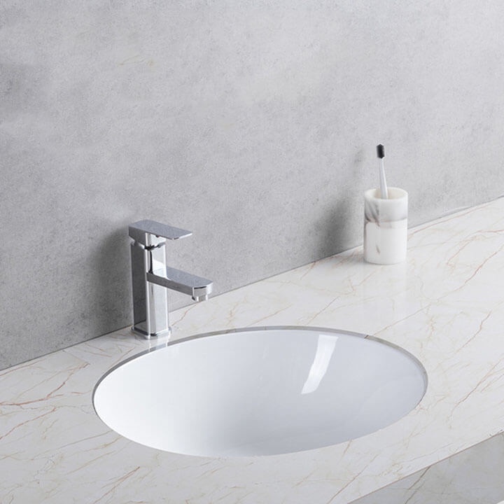 Chậu Rửa Mặt Lavabo Âm Bàn Bằng Sứ LB21