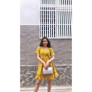 Đầm lụa hoa size m, l, xl giá 130k