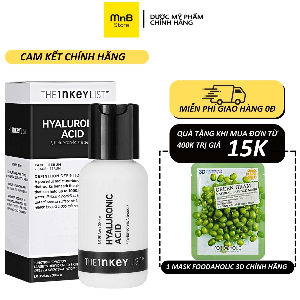 The Inkey List Hyaluronic Acid tinh chất cấp ẩm và chống lão hóa 30ml