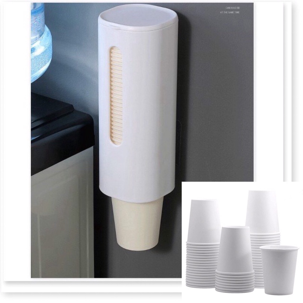 Hộp đựng ly giấy treo tường, hộp đựng ly nhựa, giá để cốc giấy có móc treo, giá đựng cốc nhựa