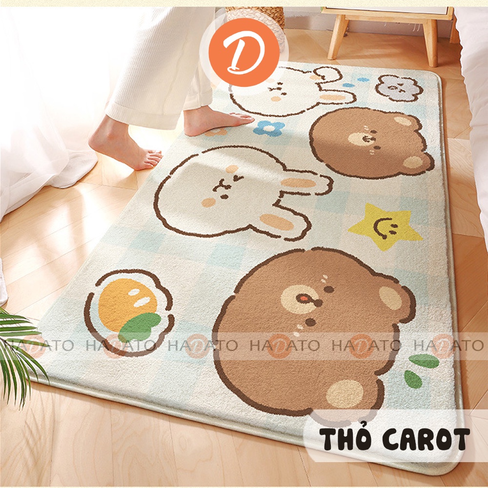 Thảm lau chân Thảm trải sàn chất liệu LÔNG CỪU cao cấp họa tiết trang trí đẹp - TLCUU 5