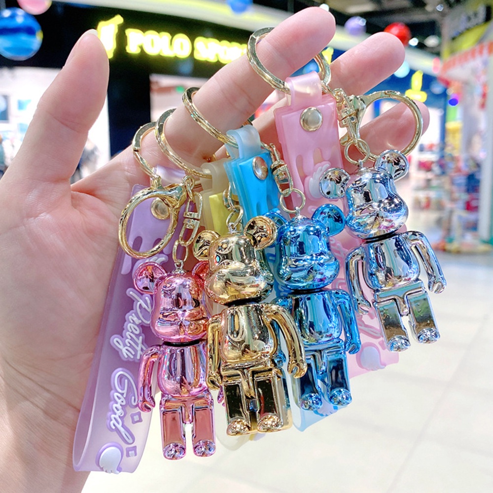 Móc Khóa Gắn Búp Bê Tạo Hình Gấu Thỏ Phi Hành Gia Hoạt Hình Sáng Tạo Thời Trang unisex