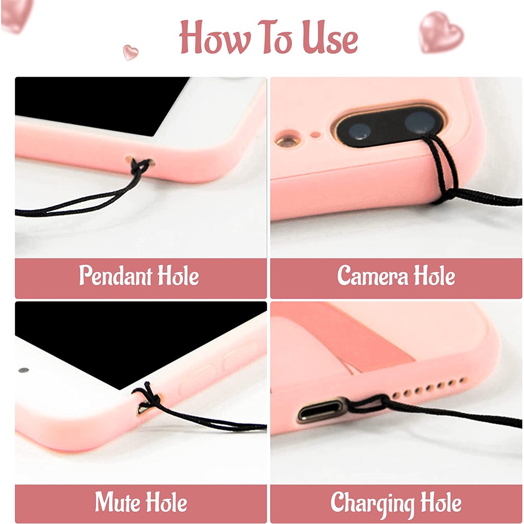 Dây đeo tay phối hình xinh xắn trang trí điện thoại di động đa năng