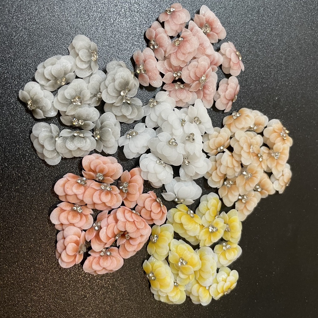 Hoa bột nail gắn móng tay  Hoa cúc ( set 2 bông/10 bông ) THIÊN DI NAIL