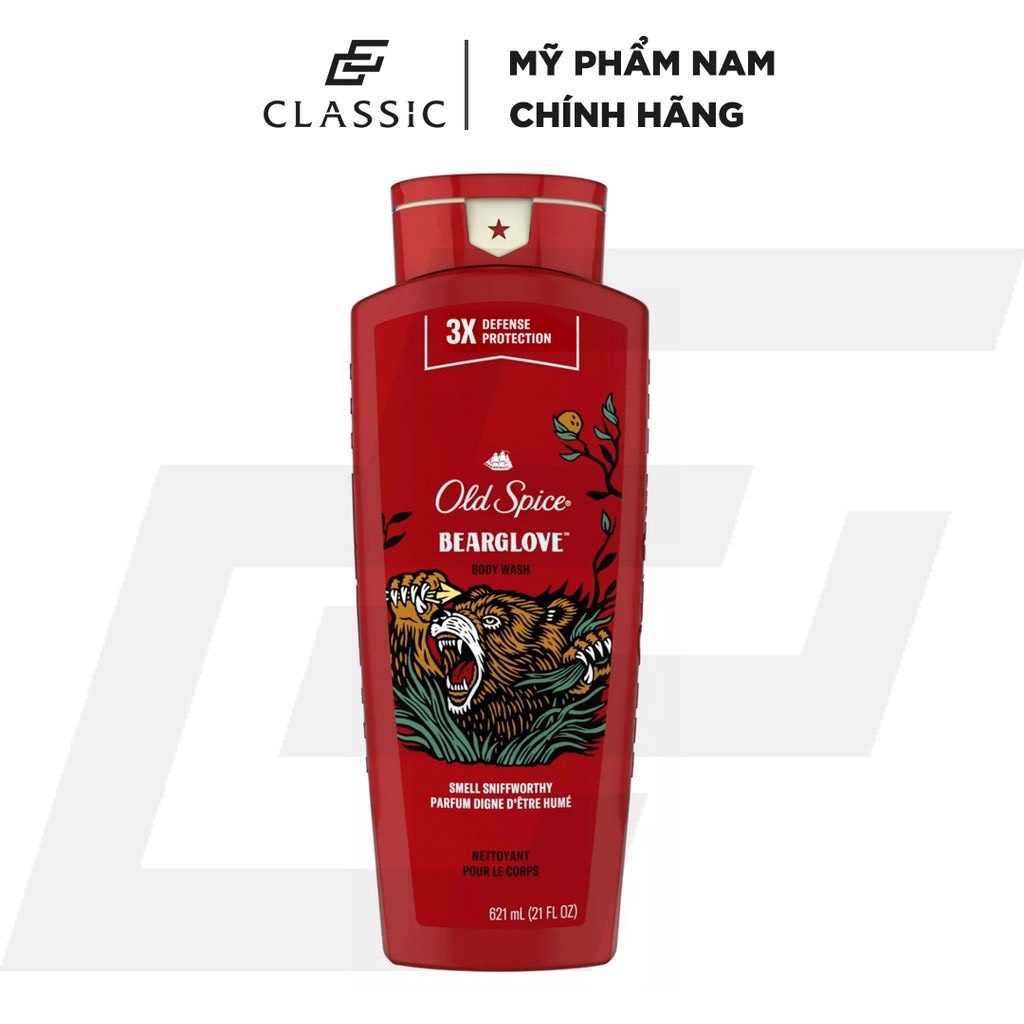 Sữa tắm nam Old Spice Mỹ ,thơm lâu Timber/ Bearglove 437ml