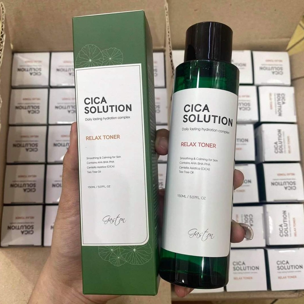 [Auth Hàn] Nước Hoa Hồng Ngừa Mụn Cica Gaston Chiết Xuất Trà Trà - Làm Dịu Da - Toner Gaston Cica Solution Relax Toner