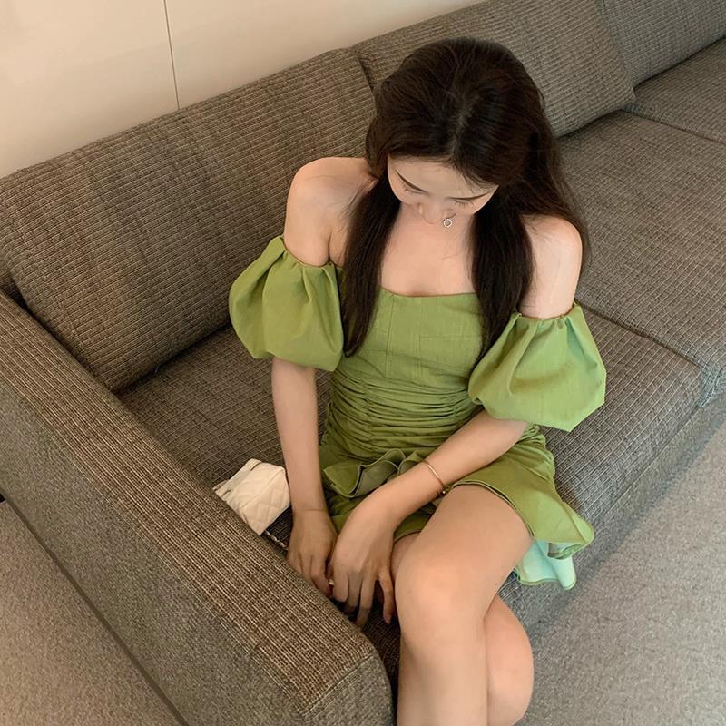 Đầm Trễ Vai Kiểu Pháp Thời Trang Mùa Hè Quyến Rũ Cho Nữ