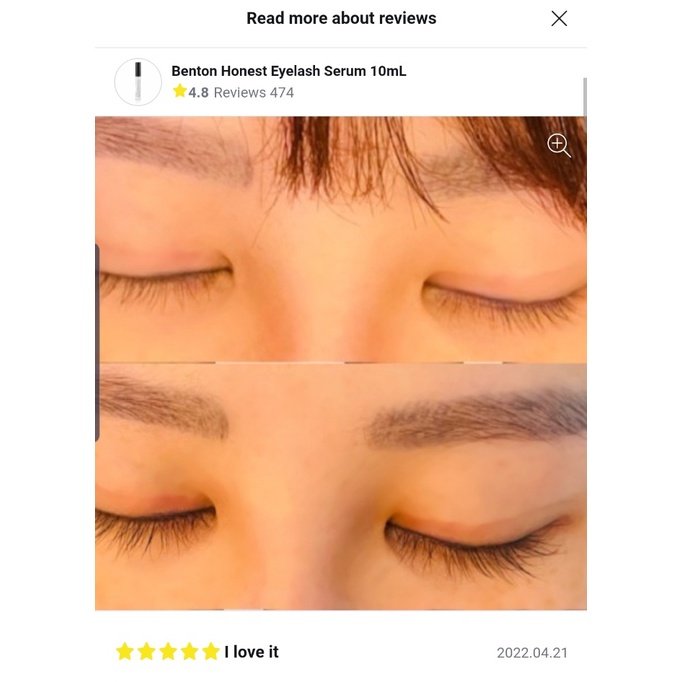 Serum dưỡng mi BENTON HONEST EYELASH SERUM