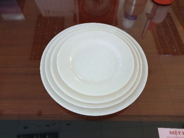 Dĩa cạn size 17.8cm nhựa Melamine Vân Đá (DC77VD)