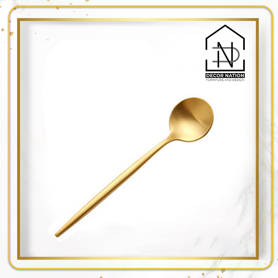 Muỗng Vàng chuẩn Nhà Hàng sao Michellin | Thép không gỉ, Inox 304 | Thìa vàng Sang Trọng Quý Tộc