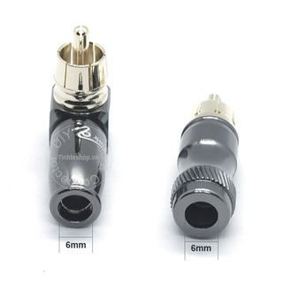 Jack hàn dây AV cong 2 chiếc - Đầu hàn dây hoa sen