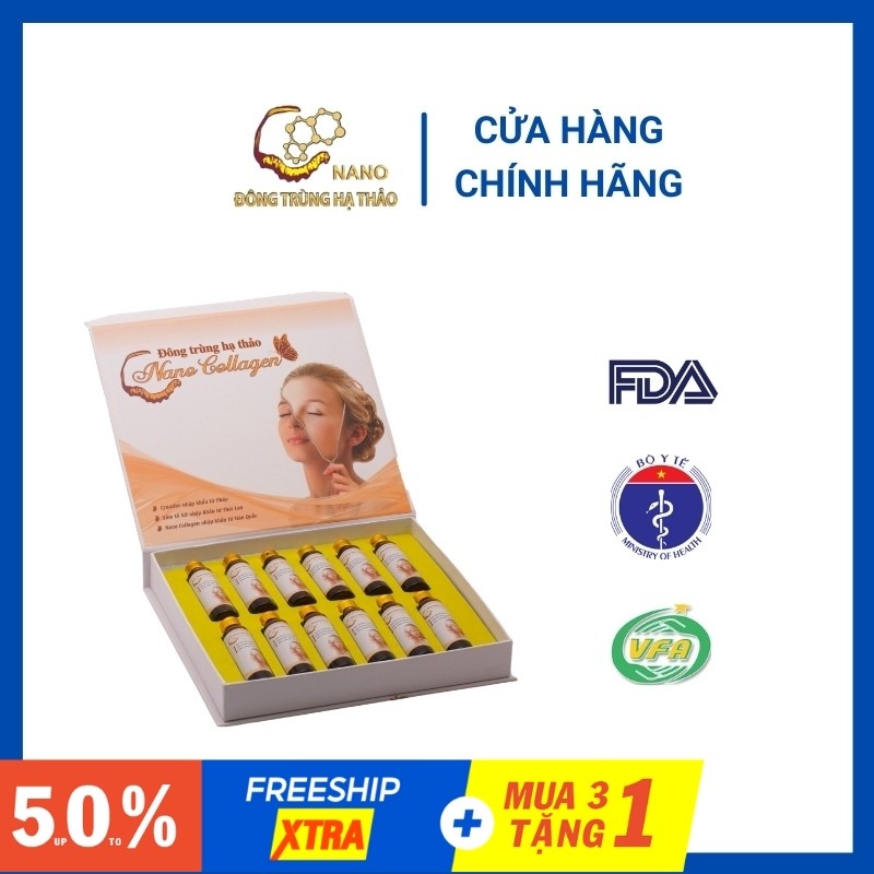 [FREESHIP50K]✅Nước Uống Nano Collagen Đông Trùng Hạ Thảo 12lọ x 20ml Giúp Da Săn Chắc Căng Mịn Tăng Cường Nội Tiết Tố Nữ | BigBuy360 - bigbuy360.vn
