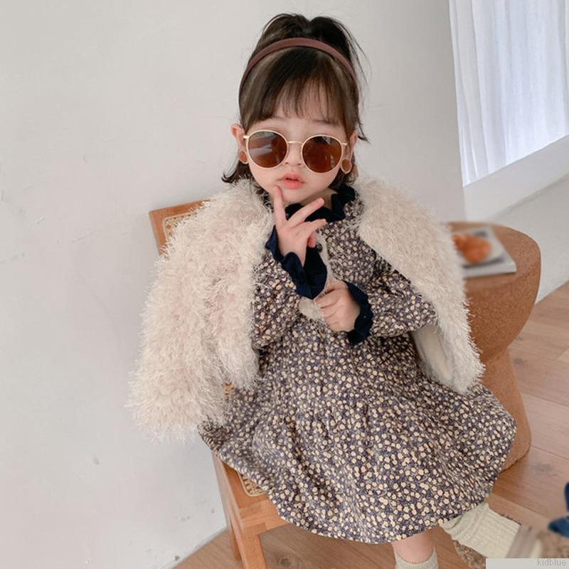 Áo khoác len lót nhung phong cách Hàn Quốc thời trang cho bé gái