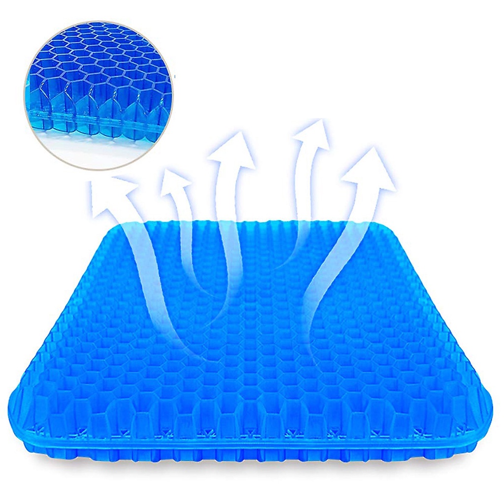 Đệm Ngồi 3D Silicone 2 Lớp Tổ Ong Lót Ghế Thoáng Khí Chống Đau Mỏi Lưng Kèm Túi Đựng Bọc Ngoài Chính Hãng Amalife