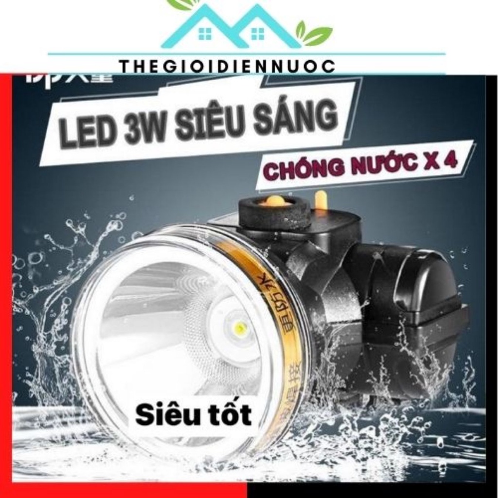 Đèn pin đội đầu, led siêu sáng DP-7229, chống nước, pin dung lượng cao, bền, 2 chế độ sáng