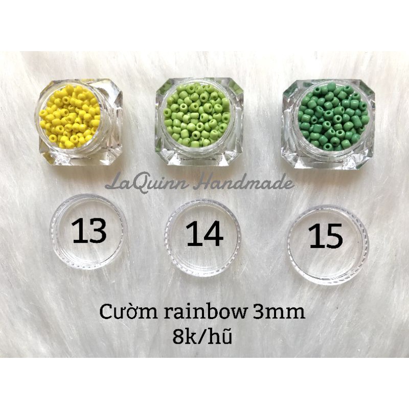 Cườm rainbow nhiều mầu sắc _ nguyên liệu handmade