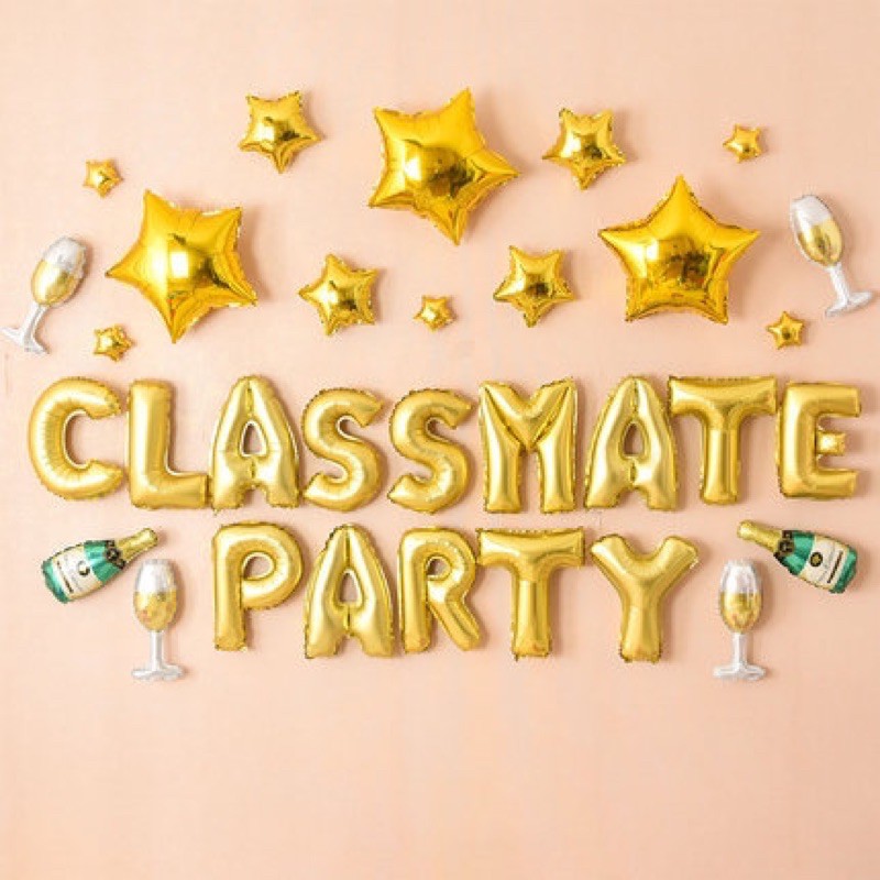 Set bóng bay trang trí lớp học cấp 3 cuối năm CN01 Đủ Phụ Kiện { Tặng Bơm,keo}