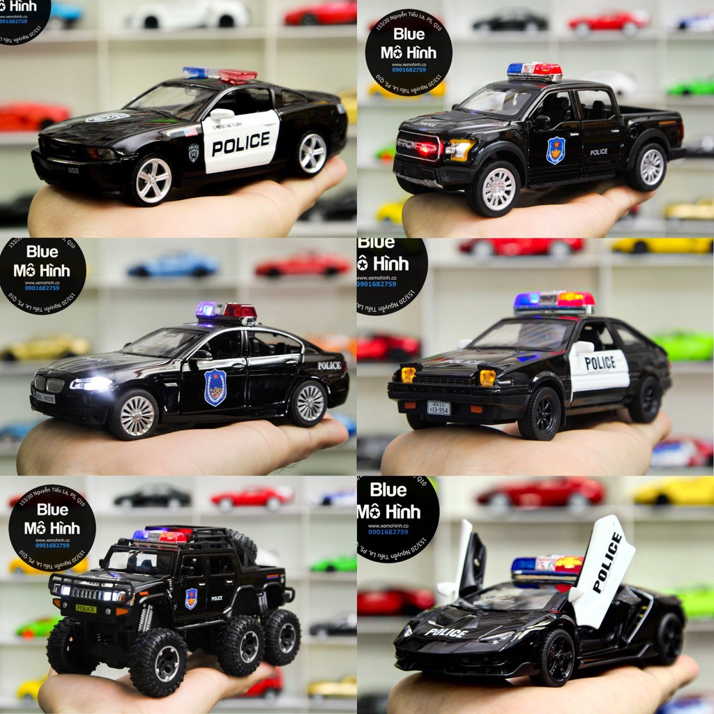 Blue mô hình | Mô hình xe cảnh sát Mỹ Ford Mustang GT Police 1:32