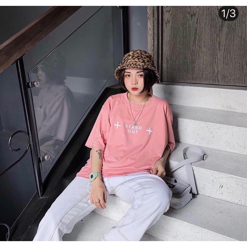 [Mã SKAMSALE06 giảm 10% tối đa 100K đơn 150K] Áo thun unisex from rộng cổ tròn tay lỡ freesize 38 - 70kg Hồng hoa hồng | BigBuy360 - bigbuy360.vn