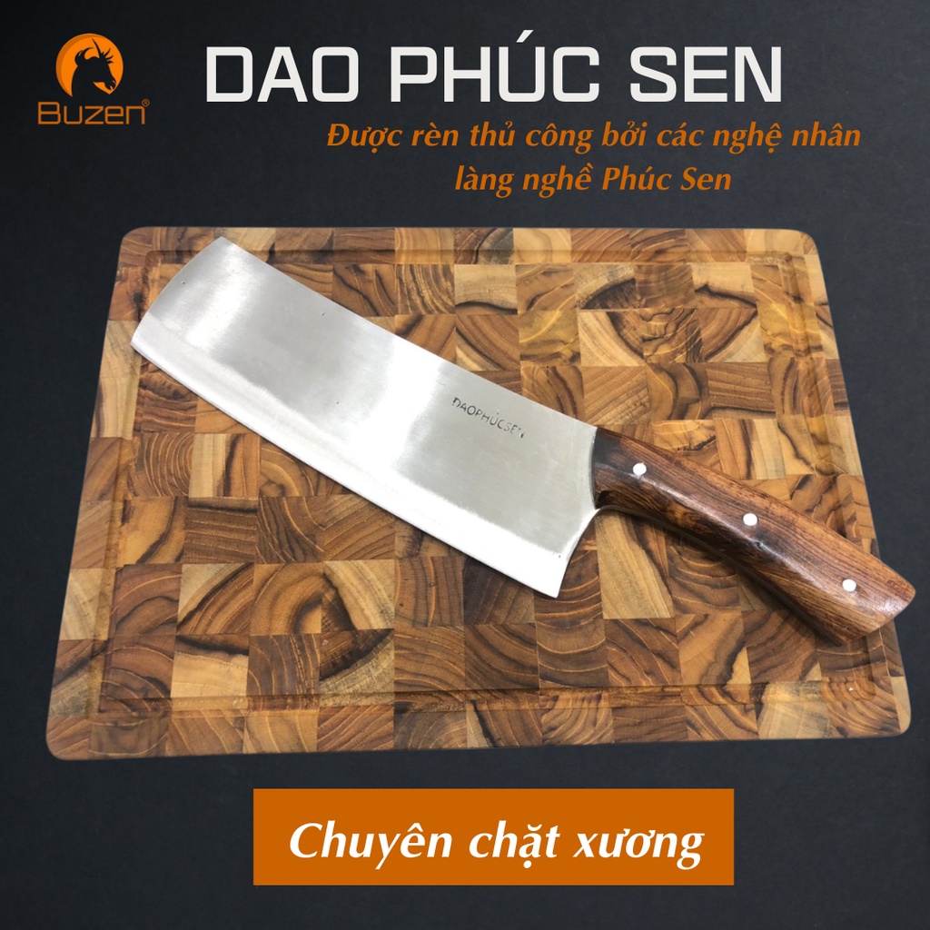 Dao Phúc Sen Chuyên Chuyên Chặt Xương Cao Cấp Thép Trắng Không Han Gỉ