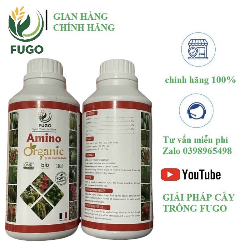 Combo 1 chai Amino Max +1 chai Amino Organic + 4 gói Combi Chelate