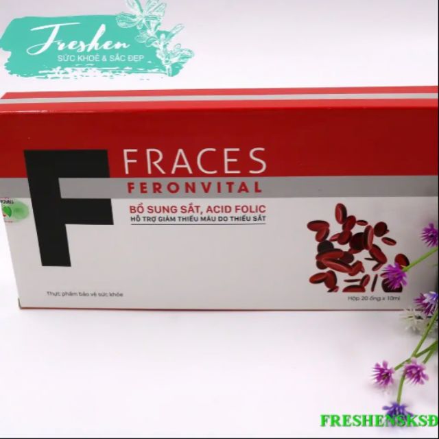 Sắt ống chống táo bón Fraces Feronvital, bổ sung sắt hỗ trợ cho quá trình tạo máu