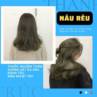Thuốc  nhuộm tóc màu nâu rêu, xanh rêu tại nhà - Hairshopthanhtruc