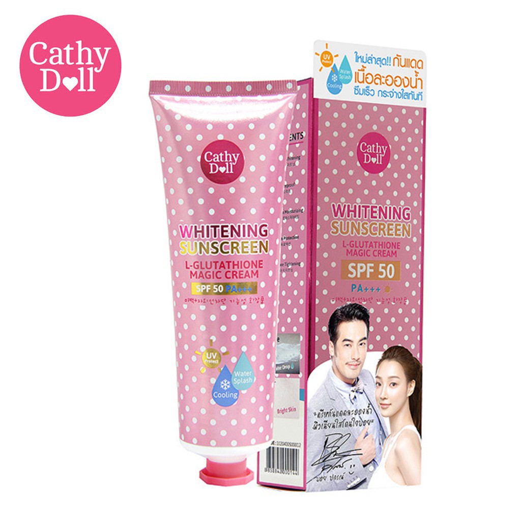 Kem Chống Nắng Trắng Da Cathy Doll L-glutathione Magic Cream SPF50 PA+++ 60ml