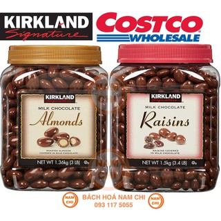 [HÀNG ĐẸP KHÔNG CHẢY] KẸO SOCOLA KIRKLAND SIGNATURE CHOCOLATE MILK ALMONDS RAISINS HẠNH NHÂN NHÂN NHO (CHUẨN USA)