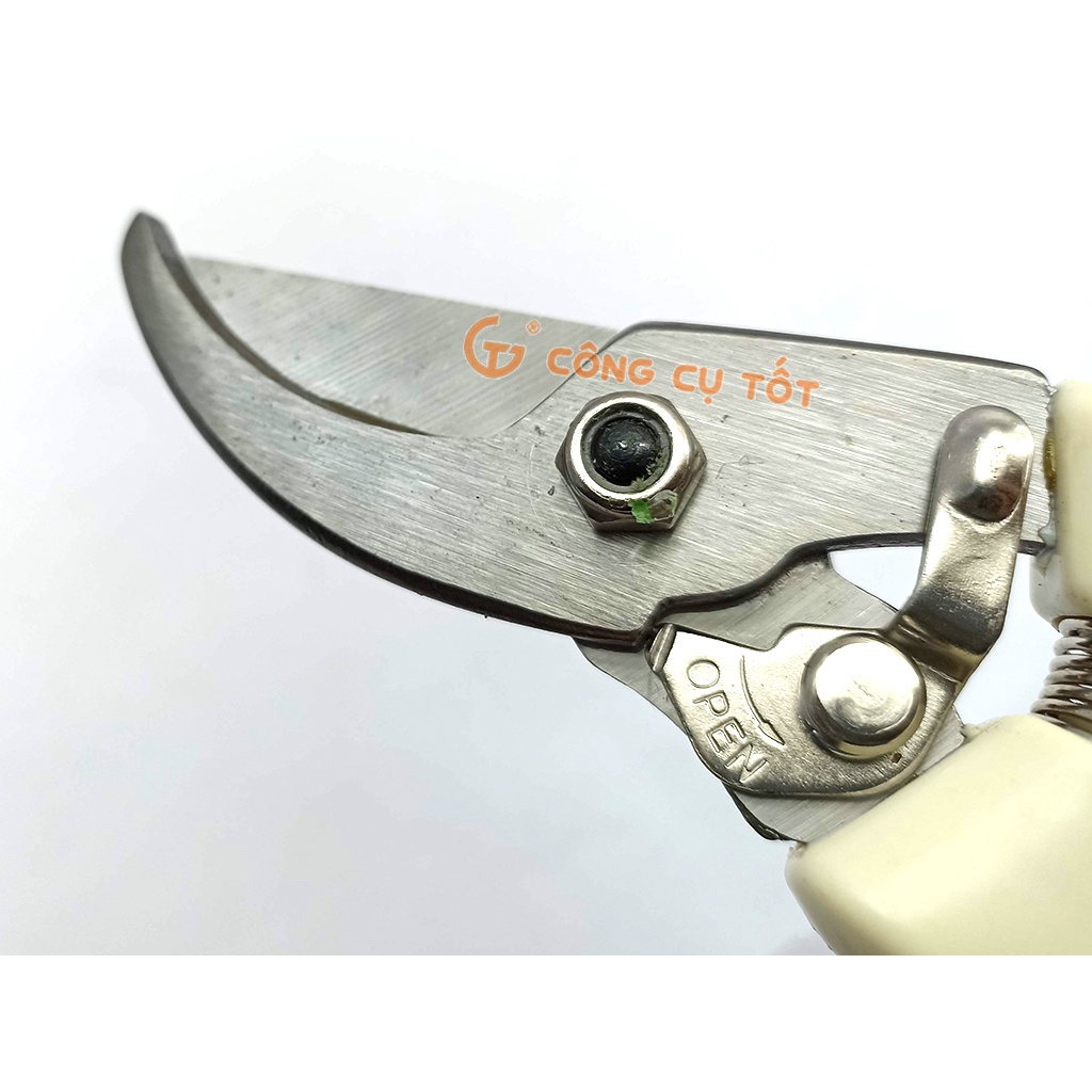 Kéo cắt tỉa lưng gù 175mm cán trắng