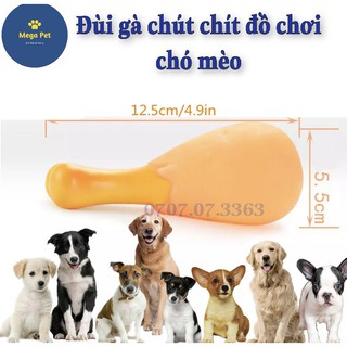 Đùi gà chút chít, đồ chơi nhai gặm cho thú cưng